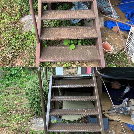 画像2790：下田市　鉄骨塗装（階段）